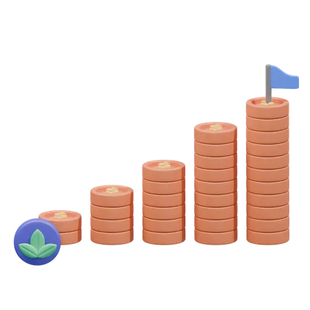 Croissance financière  3D Icon