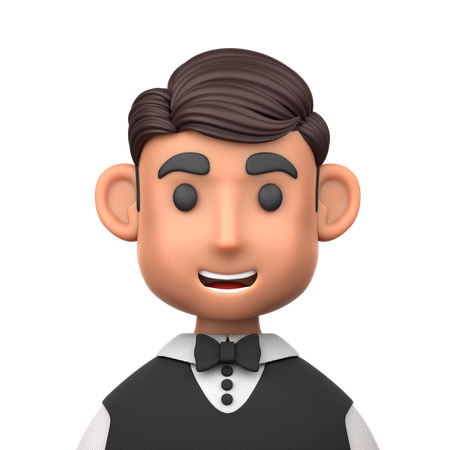 Croupier Man  3D Icon