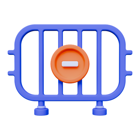 Crowd Control Barrier  3D Icon