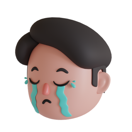 Crying man  3D Illustration