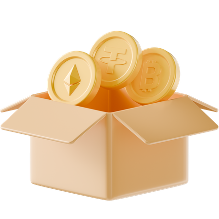 Crypto Box  3D Icon