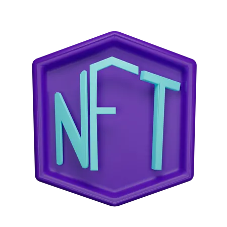 NFT de crypto-monnaie  3D Illustration