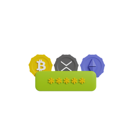 Crypto Password  3D Icon