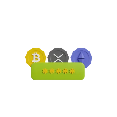 Crypto Password  3D Icon