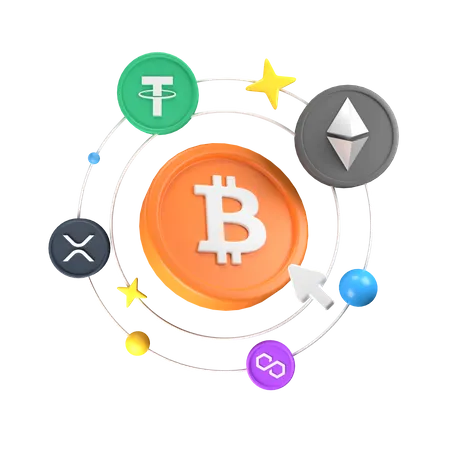 Cryptocurrency  3D Icon