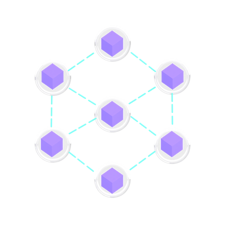 Cryptocurrency Blockchain  3D Illustration