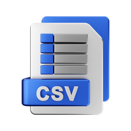 CSV File  3D Illustration