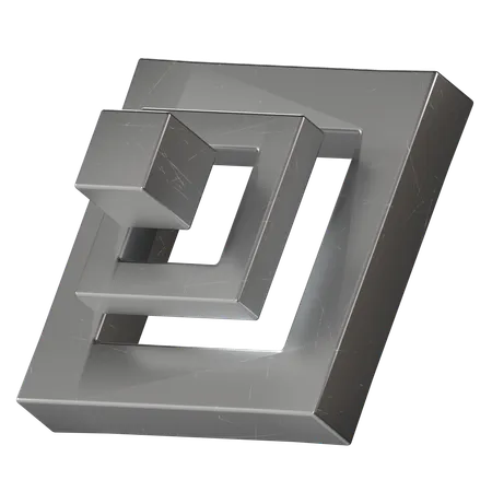 Cube Metal  3D Icon