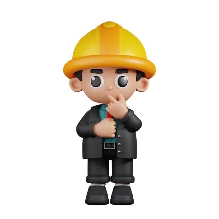 Curious  Engineer  3D Illustration