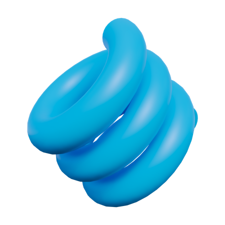 Curl Abstract Shapes  3D Icon