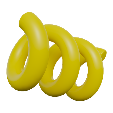 Curl Abstract Shapes  3D Icon