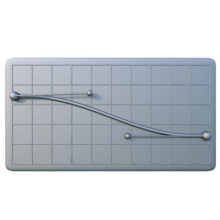 Curve Graph  3D Illustration