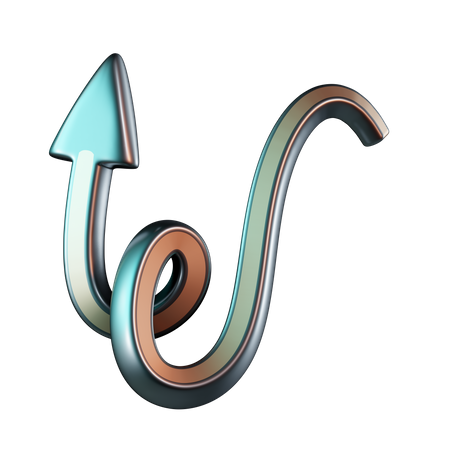 Curved Arrow  3D Icon