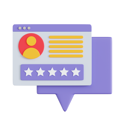 Customer Review  3D Icon