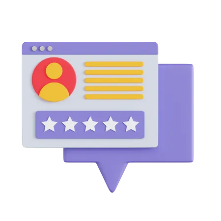 Customer Review  3D Icon