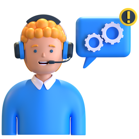 Customer Service  3D Illustration