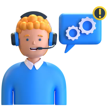 Customer Service  3D Illustration