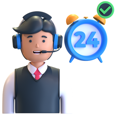 Customer Support  3D Illustration