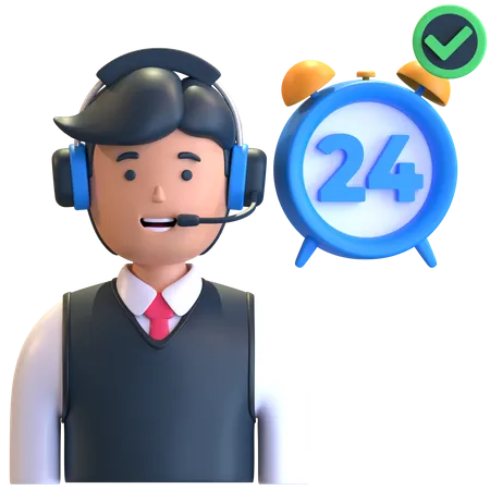 Customer Support  3D Illustration