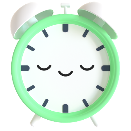 Cute Alarm Clock  3D Illustration