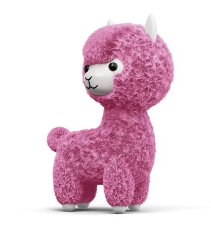 Cute Alpaca  3D Icon