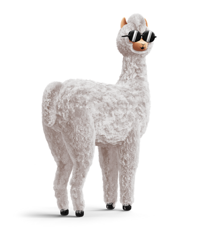 Cute Alpaca  3D Icon