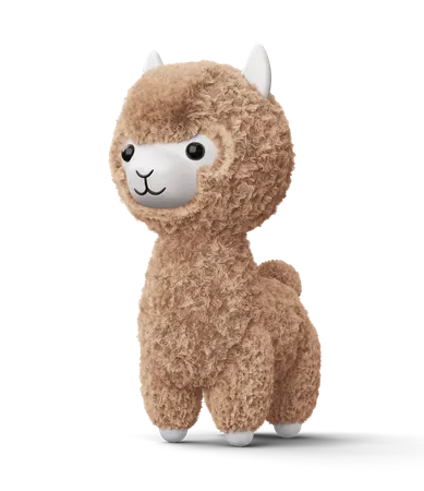 Cute Alpaca  3D Icon