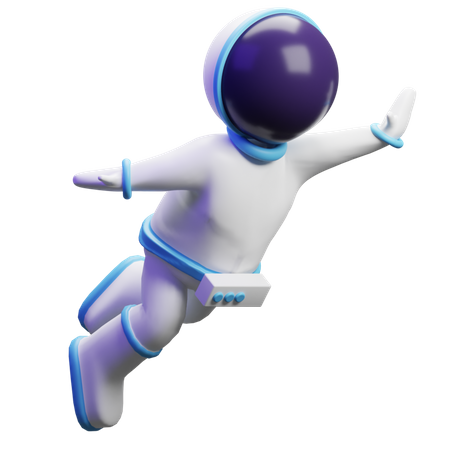 Cute Astronaut Floating  3D Illustration