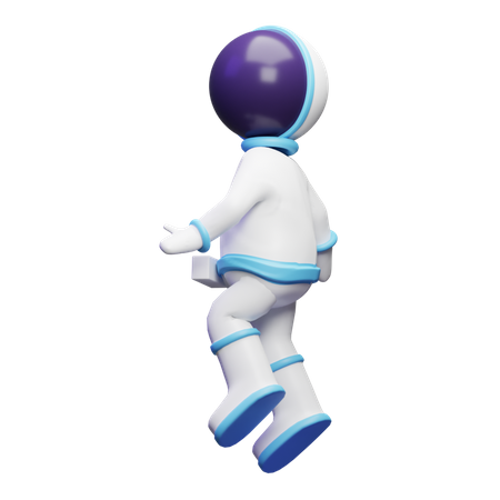 Cute Astronaut Jumping  3D Illustration