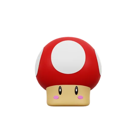 Cute Baby Mushroom  3D Icon