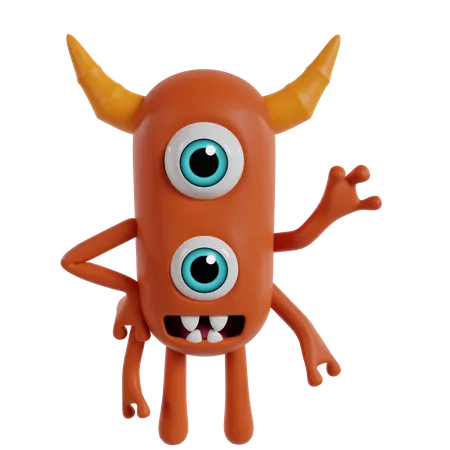 Cute Monster  3D Icon