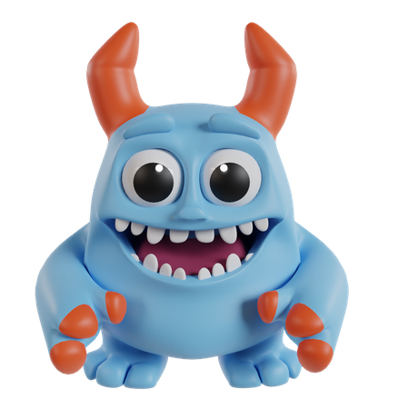 Cute Monster  3D Icon