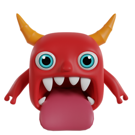 Cute Monster  3D Icon