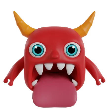 Cute Monster  3D Icon