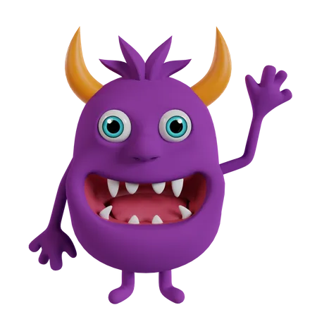 Cute Monster  3D Icon