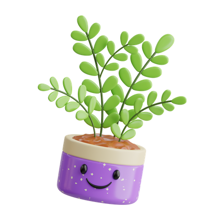 Cute Plant Pot  3D Icon