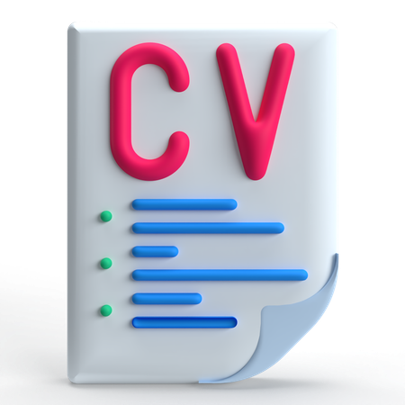 CV  3D Icon