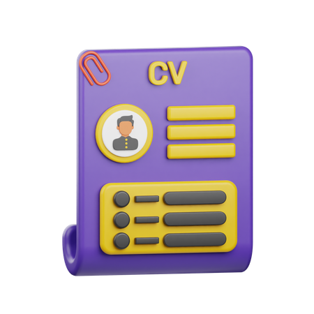 CV  3D Icon