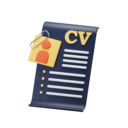 Cv  3D Icon