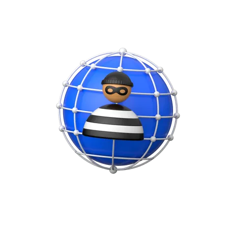 Cyberkriminalität  3D Icon