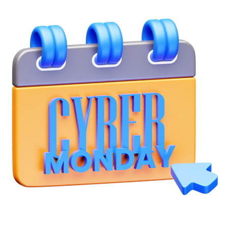 Cyber Monday Calendar  3D Icon