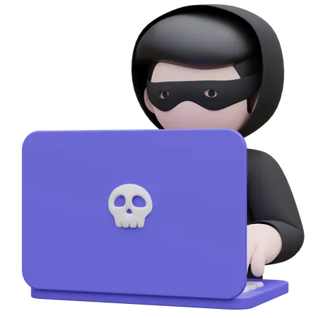 Cyber Security Hacke  3D Icon