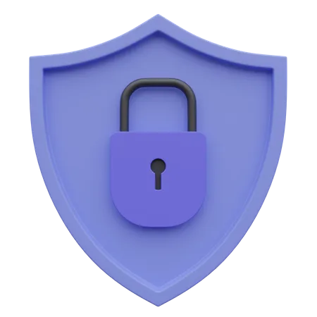 Cyber security,protect shield  3D Icon