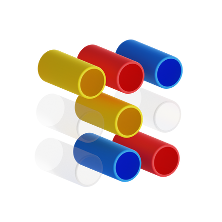 Cylinders  3D Illustration