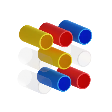 Cylinders  3D Illustration