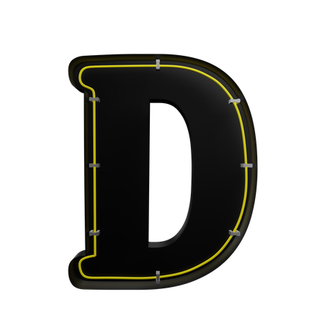 D alfabeto  3D Icon