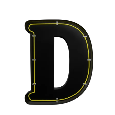 D alfabeto  3D Icon