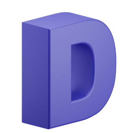 D alphabet  3D Illustration