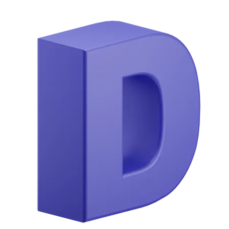 D alphabet  3D Illustration