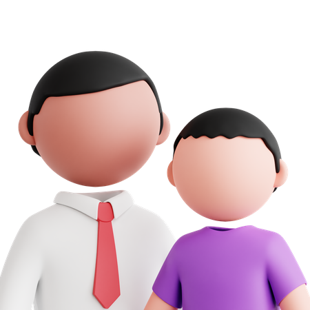 Dad And Son  3D Icon